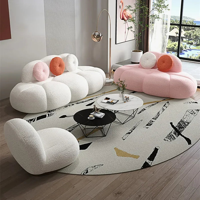 Cloud sofa Italian minimalism cashmere creativity light extravagance modern simple leisure special-shaped designer personality