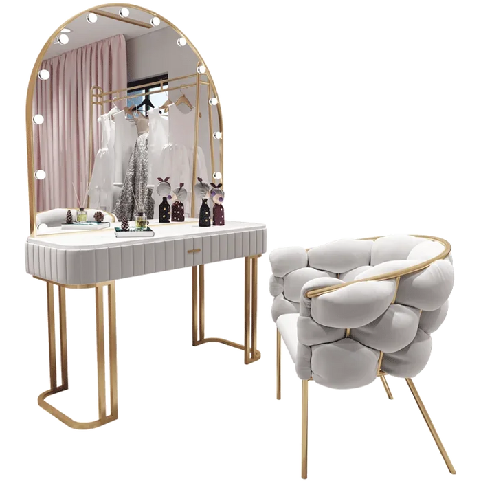 Photo Studio Dressing Table with Light, Bridal Shop Professional Makeup Artist Nail Salon Special Dressing Table
