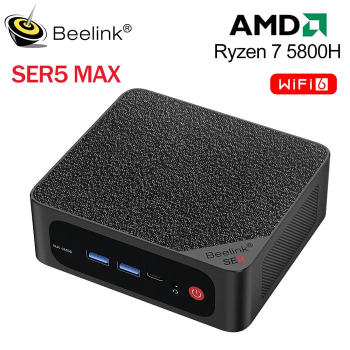 Beelink Mini PC SER5 Pro Max AMD Ryzen 5 5560U 7 5700U 5800H SER Desktop Gaming Computer WiFi6 BT5.2 DDR4 16GB 500GB SSD 32GB 1T