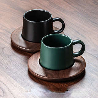 European style small luxury Mug premium Cup Men's matte Retro Black Ceramic Cup Coffee Cup