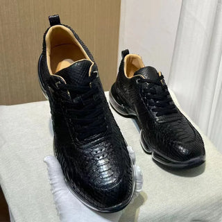 BATMO 2024 new arrival Fashion Snake skin causal shoes men,male Genuine leather sneakers pdd484