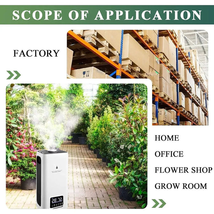 Industrial and commercial humidifiers, whole house humidifiers, 2000 square feet, large room humidifiers, 1800ml/h, 23.8L