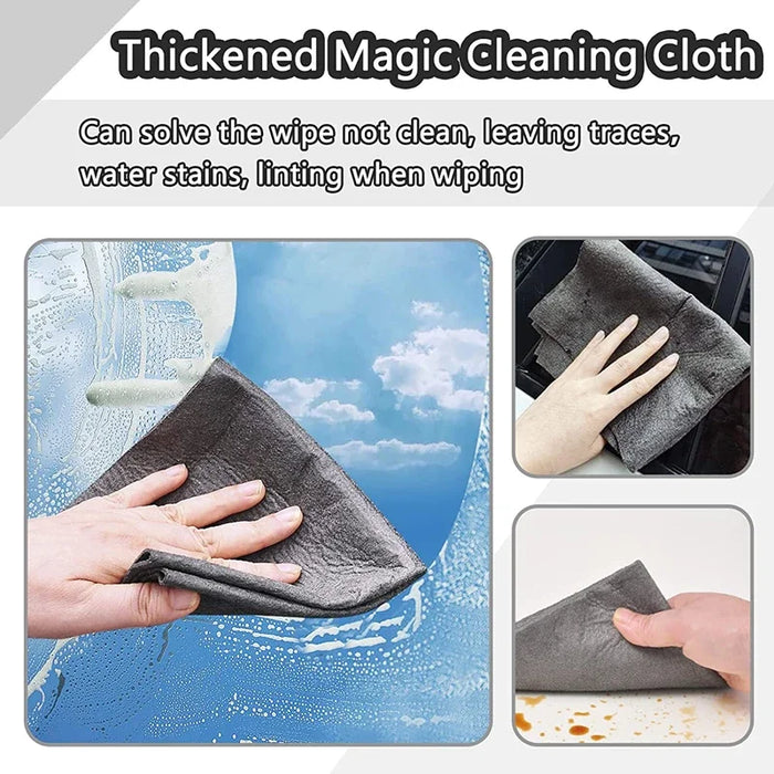 Thickened Magic Cloth Cleaning Cloth Tool No Trace Reusable Microfiber Washing Rag Glass Wipe for Window Mirror CarNo Watermark