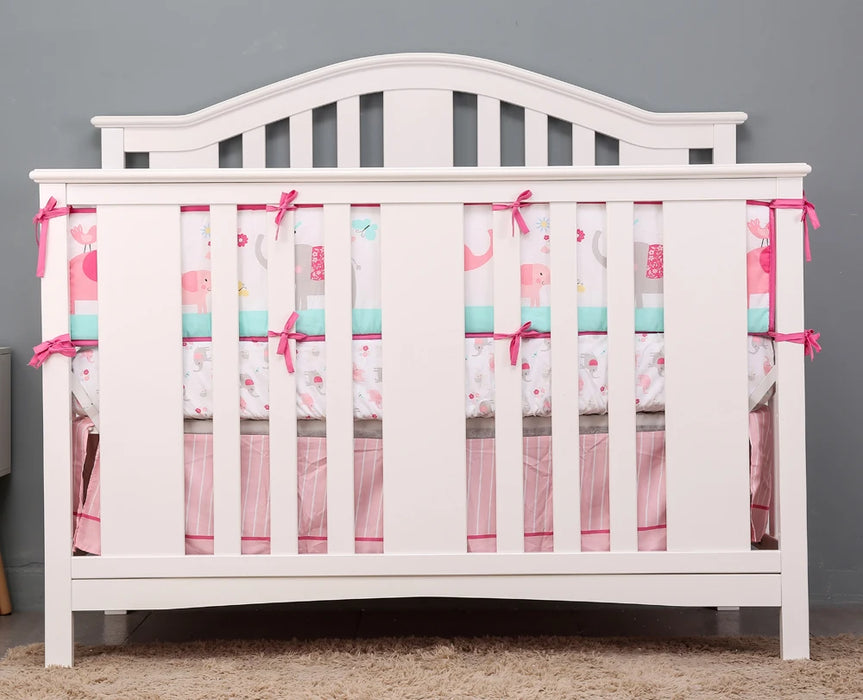 Crib Rail Cover Set and Baby Crib Liner  Baby Crib Bumper Cot Protector Infant Bebe Bedding Set