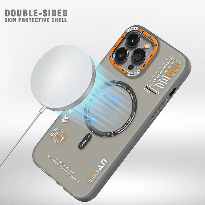 Luxury Magnetic Transparent Frosted Phone Case For iPhone 15 12 13 14 Pro Max Camera Lens Protect Skin friendly Shockproof Cover