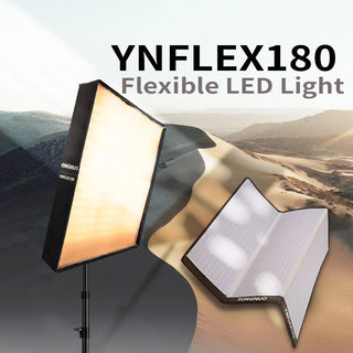 YNFLEX180 180W 2500K-7000K Bi-Color Flexible LED Photo Video Light with Honeycomb Grid Softbox and 12 Scene Effect Mode