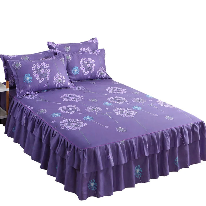 Luxury Linen Sheet Home Bedding Decoration Machine Double Bedspread Mattress Cover Home Pillowcase Bedding Set Bedsheet