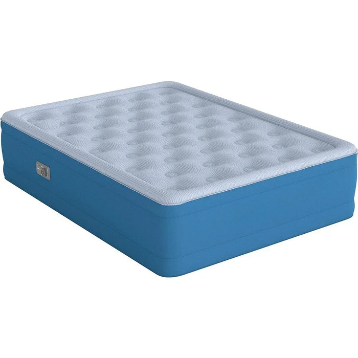 Air Bed Mattress with Built-in Pump and Plush Cooling Topper, 17" Full Air Bed