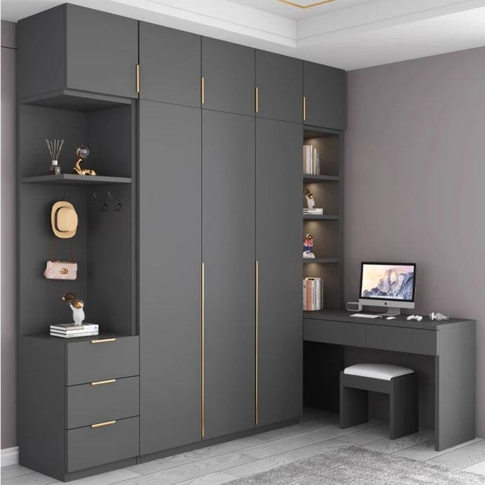 Space Saving Luxury Wardrobe Full Size Aesthetic Wooden Bedroom Wardrobe Closet Systems Drawers Ropero Armables Home Furniture