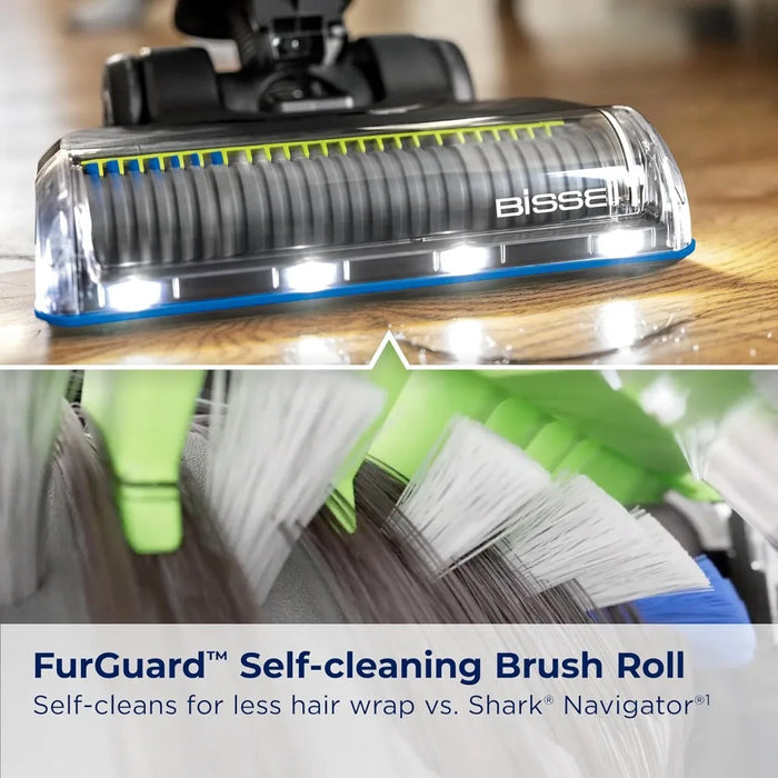 Pet Hair Off Vacuum, w/ Self-Cleaning Brush Roll, HEPA Filtration, Powerful Pickup with TurboBrush Pivot Tool & LED-lit dusting