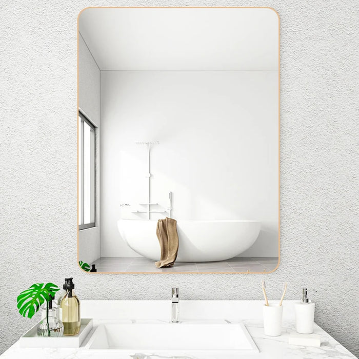 Large Mirror Shower Bathroom Mirror Full Body Toilet Bath Cosmetic Bathroom Mirror Big Frameless Spiegel Home Improvement L