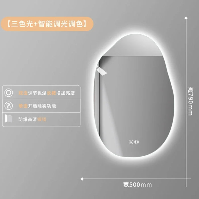 Large Smart Led Mirror Shower Body Light Toilet Big Cosmetic Wall Mirror Decor Interior Backlight Espejo Pared Home Improvement