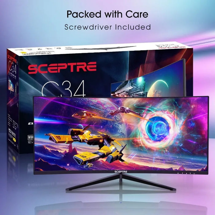 30-inch Curved Gaming Monitor 21:9 2560x1080 Ultra Wide/ Slim HDMI DisplayPort up to 200Hz Build-in Speakers,