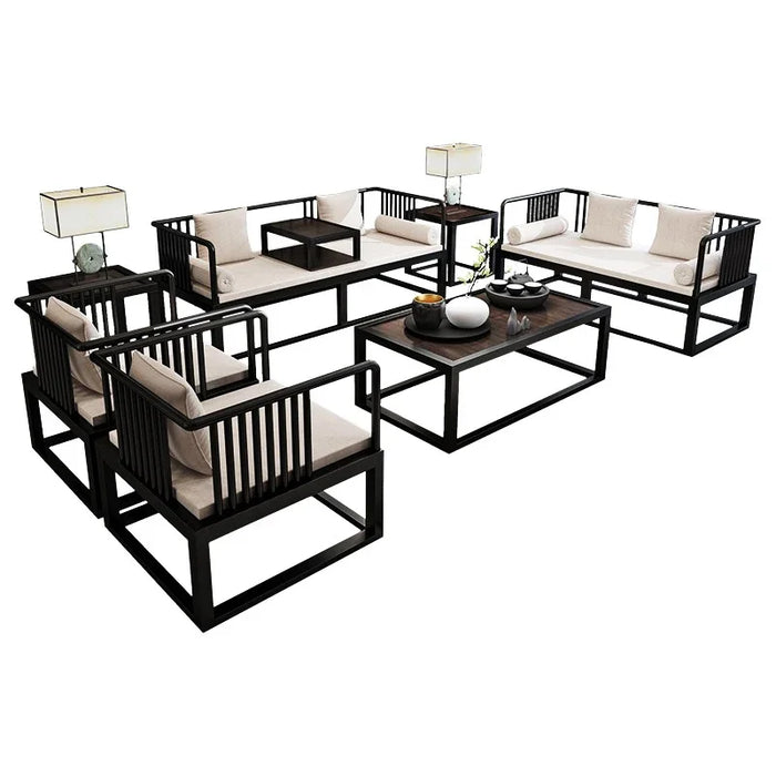 New Chinese-style Tieyi sofa coffee table modern simple imitation of solid wood Zen office reception room furniture