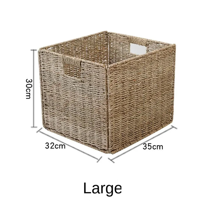 Woven Cube Foldable Storage Bins Basket Organizer With Handle Organizing Collap Laundry Cube Furniture Shelving In Closet Basket