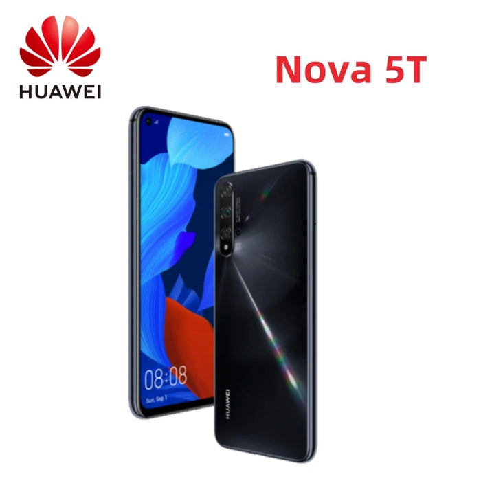 HUAWEI-Nova 5T,Smartphone Android,6.26 inch,128GB/256GB ROM,48MP,Google Play Store,Mobile phones,4G Network,Cellphones