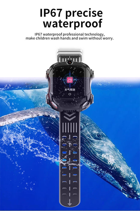 Children's  plastic watch AI Voice APP GPS SOS Sport Waterproof Track Remote Photo HD Video Call WiFi 4G sim card smart watch