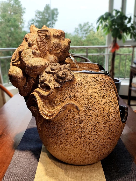 Chinese Style Tea Room Flowing Water Making Money Ornaments Circulating Water Pixiu Living Room Pure Handwork Desktop Decoration