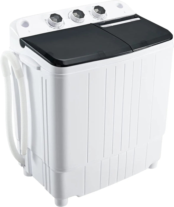 Homguava Portable Washer Machine 17.6LBS Capacity Mini Washing Machine 2 in 1 Compact Washer and Dryer Combo Twin Tub Laundry Wa
