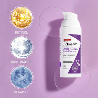 Disaar Anti-Aging Skin Care Retinol Face Cream Serum Lotion Sunscreen Facial Wash Eye Cream Nicotinamide Essence Set