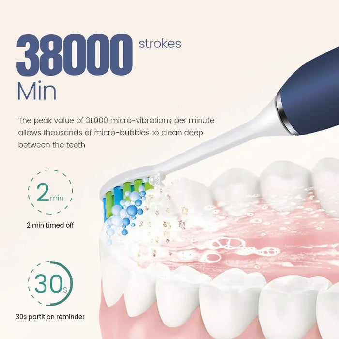 Sonic Electric Toothbrush With Interdental Heads And Other Accessories Silicone Electric Toothbrush