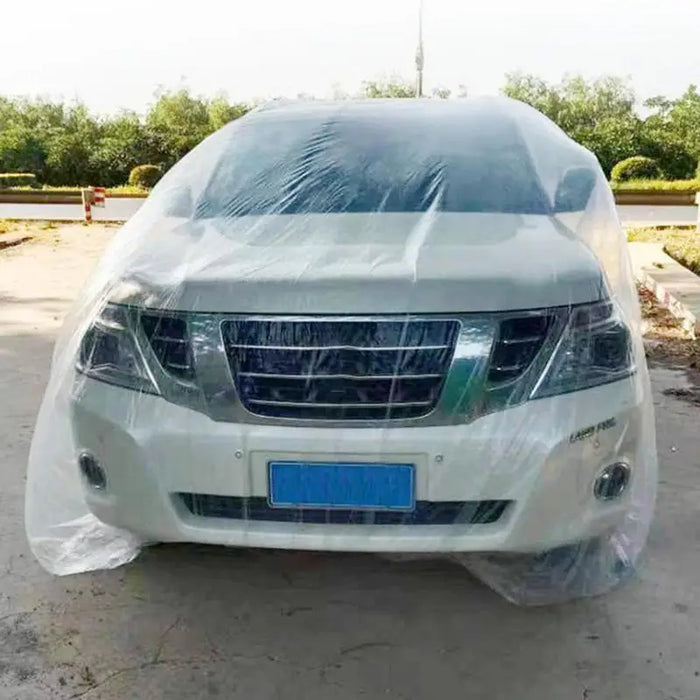 Universal Clear Car Cover wth Elastic Band PE Plastics Clear Full Car Protective Shield Auto Vehicle Car Covers With Elastic