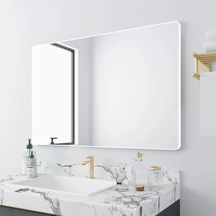 Large Mirror Shower Bathroom Mirror Full Body Toilet Bath Cosmetic Bathroom Mirror Big Frameless Spiegel Home Improvement L