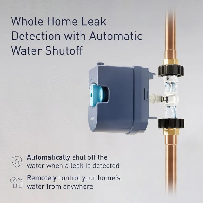 Smart Water Monitor and Automatic Shutoff Sensor, Wi-Fi Connected Water Leak Detector for 1-Inch Diameter Pipe, 900-006