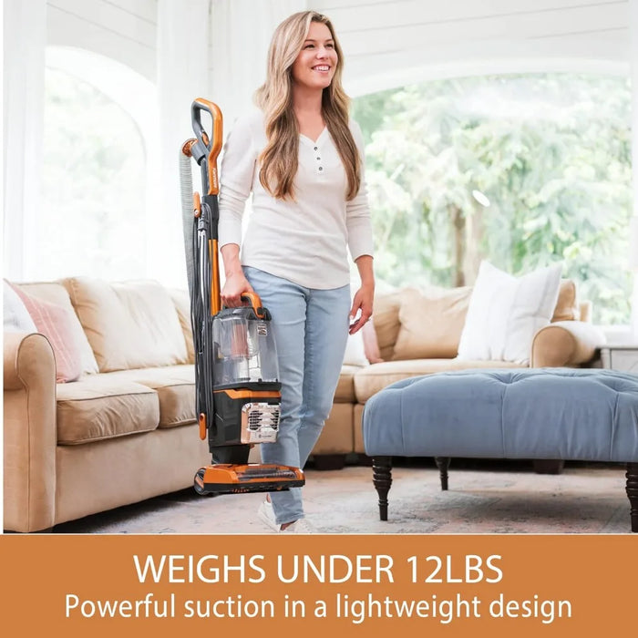 DU4080 Featherlite Lift-Up Bagless Upright Vacuum 2-Motor Power Suction Lightweight Carpet Cleaner with HEPA Filter