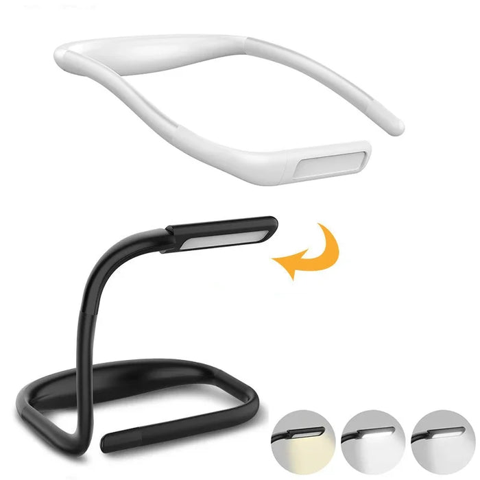 LED Neck Reading Lamp USB Rechargeable  Eye Protection Flexible HandsFree Learning Book Light Student Table Lamp Night Lights