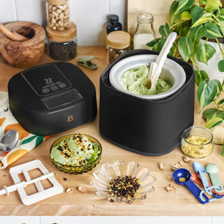1.5QT Ice Cream Maker with Touch Activated Display, Black Sesame by Drew Barrymore