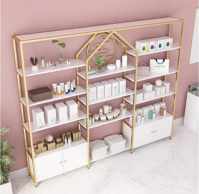 Cosmetics display cabinet beauty salon product cabinet Nail salon shelves