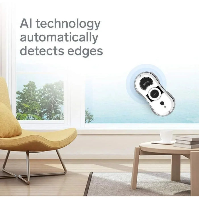 Robot Window Cleaner, Smart Glass Cleaning Robotic, for Table High Windows Ceiling Magnetic Automatic, Outdoor Indoor, White