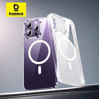 Baseus for iPhone 15 Pro Max Lucent Magnetic Case Hard PC Clear Case for iPhone 15 14 13 Pro Plus Magnet Protective Phone Case
