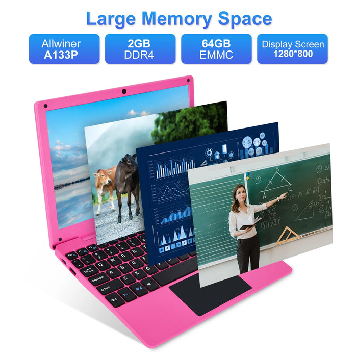 2024 Latest 10.3 Android System 12 Quad Core Ultra thin tablet Laptop 2GB/62GB Netbook A133 CPU Computer Wi-Fi USB