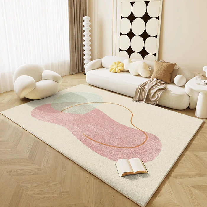 Nordic New Fashion Largearea Living Room Carpet Thickened Fluffy Soft Bedroom Decorative Carpets Light Luxury Nonslip Home Rug