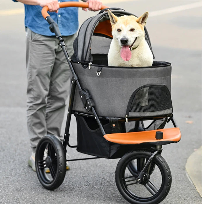 Outdoor folding Lightweight separable dog stroller luxury 3 wheels pet dogs pet stroller