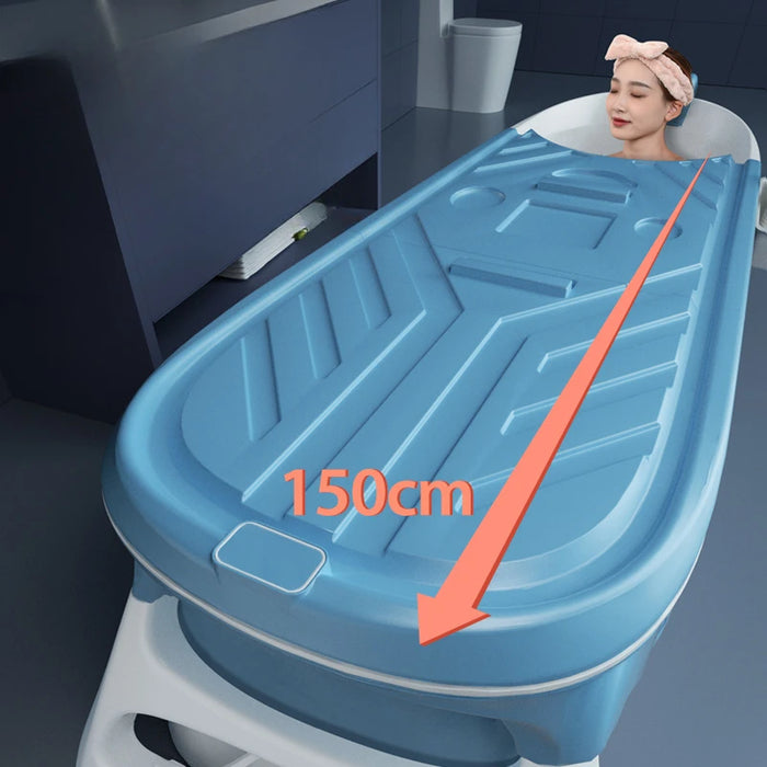 Portable Bathtub Adults Inflatable Pool Folding Hot Tub Outside Adult Bath Pedicure Foot Ice Half Lavacabezas Body Toilet Spa