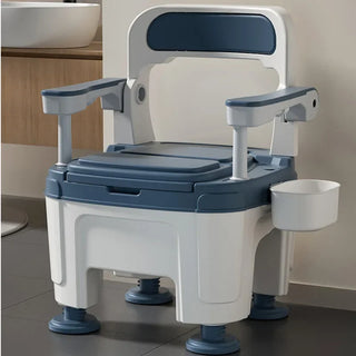 Foldable Armrest Shower Cabin Chair Home Disabled Toilet Seat Portable Indoor Pregnant Toilet Chair For Elderly