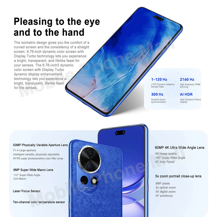 Original Huawei Nova 12 Pro 6.76" 120Hz Screen Kirin 9000S HarmonyOS 4.0 Camera Battery 100W SuperCharge NFC Smartphone