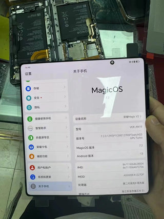 Original 7.92" Tested magic v2 Display For Huawei Honor Magic V2 VER-AN10 Foldable LCD with Touch Screen Digitizer Assembly Part