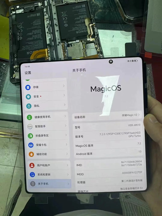 Original 7.92" Tested magic v2 Display For Huawei Honor Magic V2 VER-AN10 Foldable LCD with Touch Screen Digitizer Assembly Part