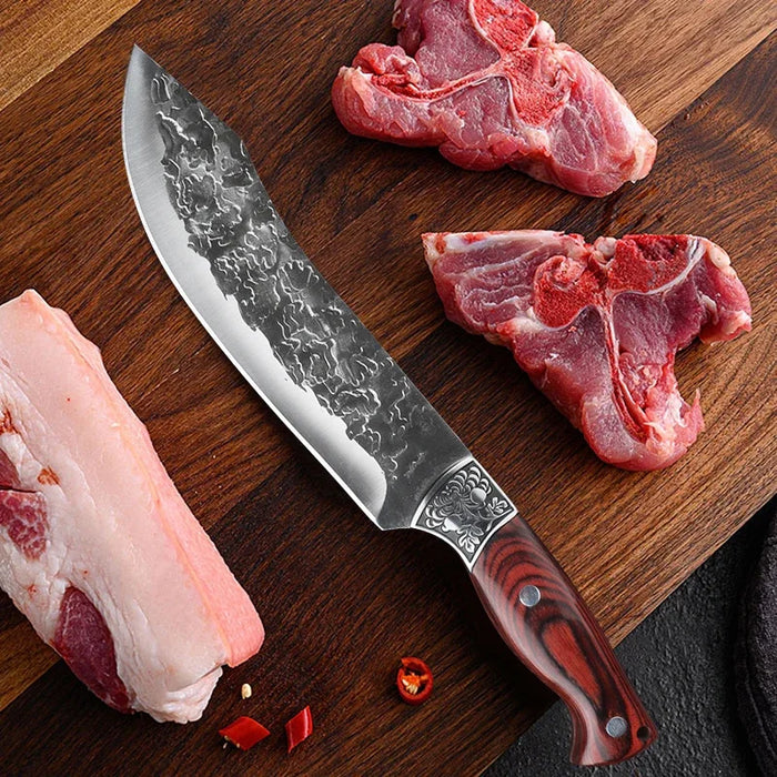 Forged Chef Cutting Knife Kitchen Boning Peeling Knife Cleaver Stainless Steel Meat Fruit Slicing Knife Utility BBQ Tools