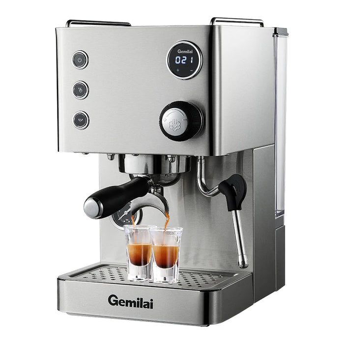 New Stock CRM3007L Luxury 2 In 1 With Milk Frother Small Professional Latte Cappuccino Espresso Coffee Maker Machine