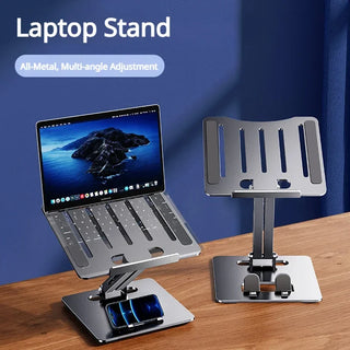 Eary Aluminium Laptop Stand Foldable Computer Stand Tablet Holder Projector Bracket Adjustable Desktop Pad Support Holder