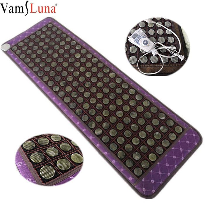 New Far Infrared Heating Pad Natural Jade Tourmaline Mat Electric Hot Stone Heating Mattress Therapy Massage Cushion Jade Mat