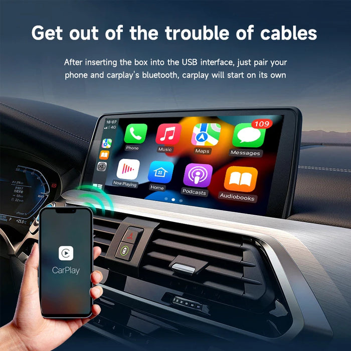 Mini Smart Carplay AI Box Apple Carplay Wireless Adapter Car OEM Wired To Wireless Car Play Plug and Play USB Dongle for iphone