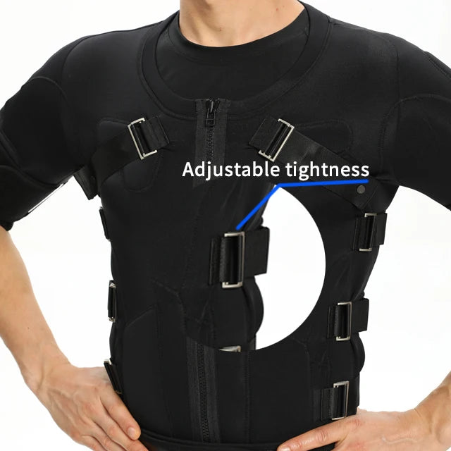 wireless electrostimulation vest help shape bodybuilding for workout fitness