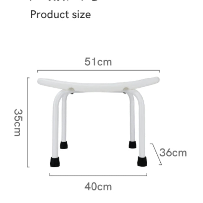 Low Chair Portable Bathroom Wall Hanger Toilet Footrest Shower Chairs Movable Black Stool Scaffolding Chaise Douche Transparent