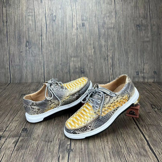 Fashion snake skin causal shoes men,real leather snakers PDD236